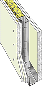 C112. Перегородка из гипсокартона КНАУФ (KNAUF) с однослойной обшивкой на металлическом каркасе 